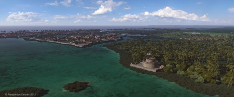 View of Cartagena according to the 3D rendering