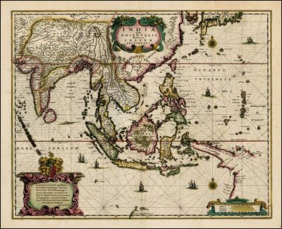 Dutch map of the East Indies from 1635