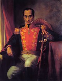 Simón Bolívar. Oil painting by Ricardo Acevedo Bernal