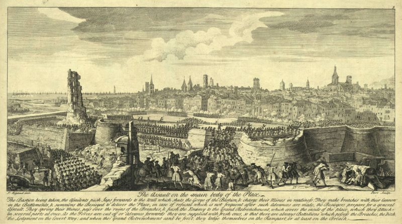 Final assault of the Bourbon troops on Barcelona on 11 September 1714. Jacques Rigaud