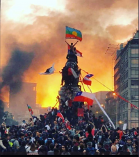 The Mapuche flag at the center of Chile protests in 2019