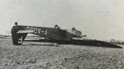 Machine-gunned civilian plane in which Henny was travelling | From the book 